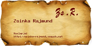 Zsinka Rajmund névjegykártya